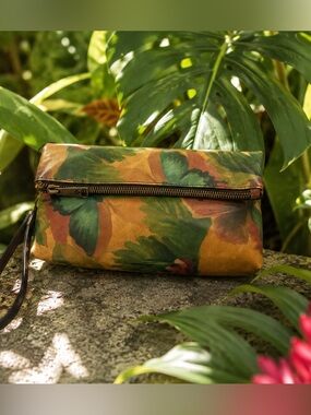 Patricia Nash Valerie Leather Clutch Wristlet | Watercolor Butterfly Boho Femme